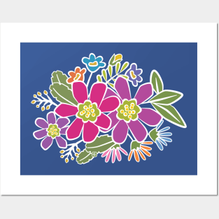 Summer Flower Bouquet Posters and Art